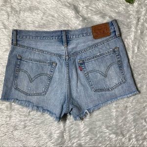 Levi’s 501 Cutoff Ripped Denim Shorts